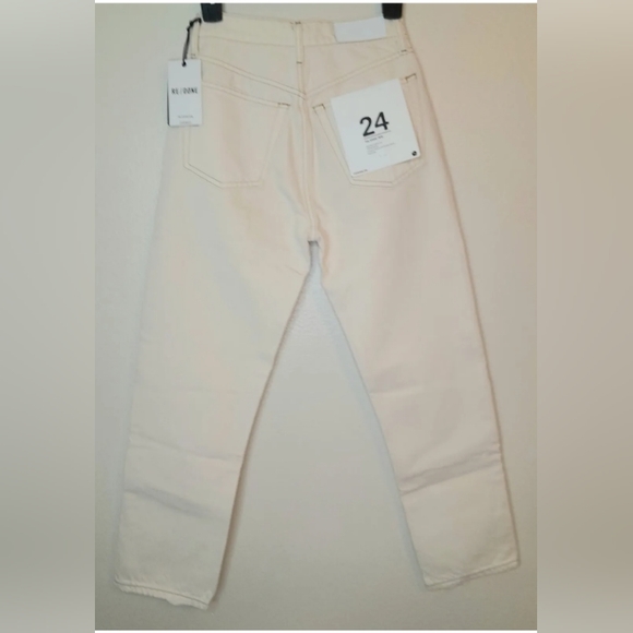 Levi's Redone White Vintage Women's Jeans High Rise Straight Leg Size 24 NWT - Picture 2 of 16